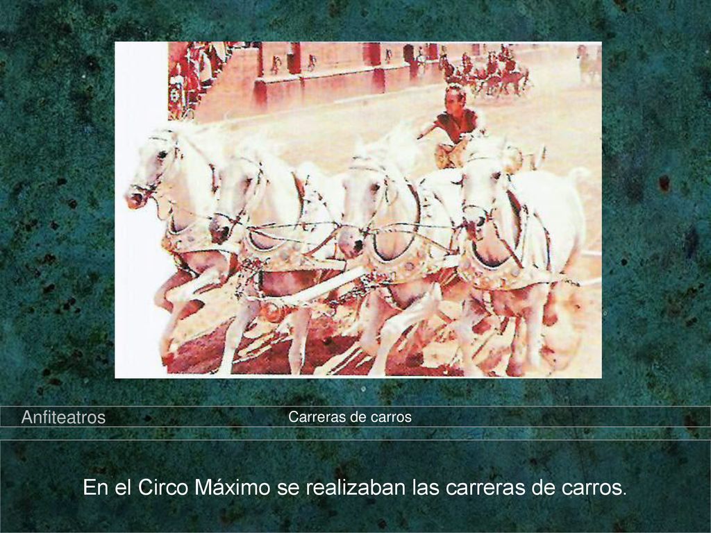En el Circo Máximo se realizaban las carreras de carros.