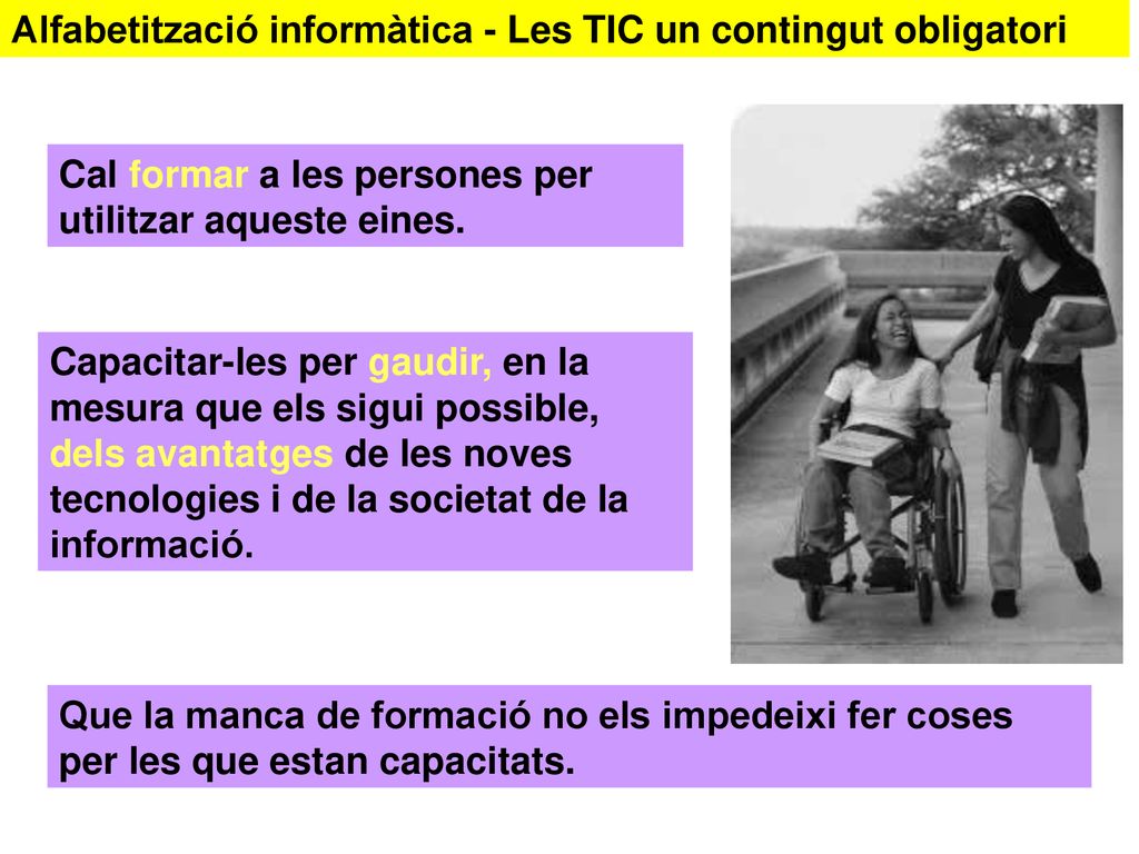 Alfabetització informàtica - Les TIC un contingut obligatori