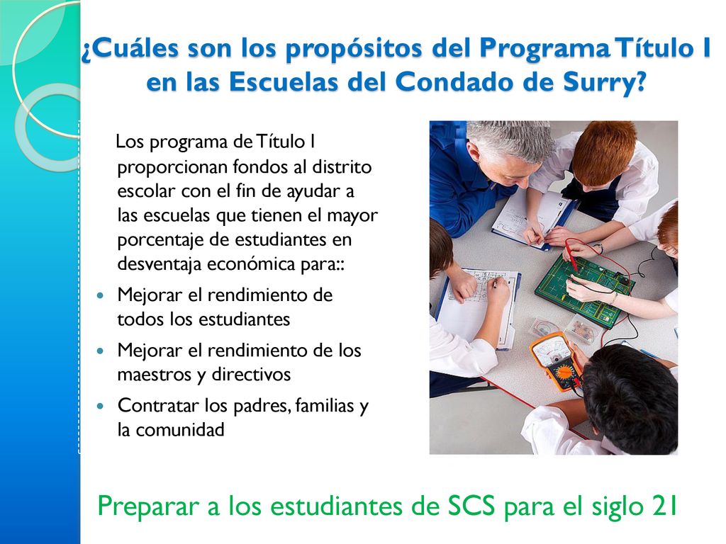 Preparar a los estudiantes de SCS para el siglo 21