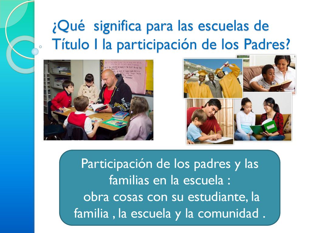 ¿Qué significa para las escuelas de Título I la participación de los Padres