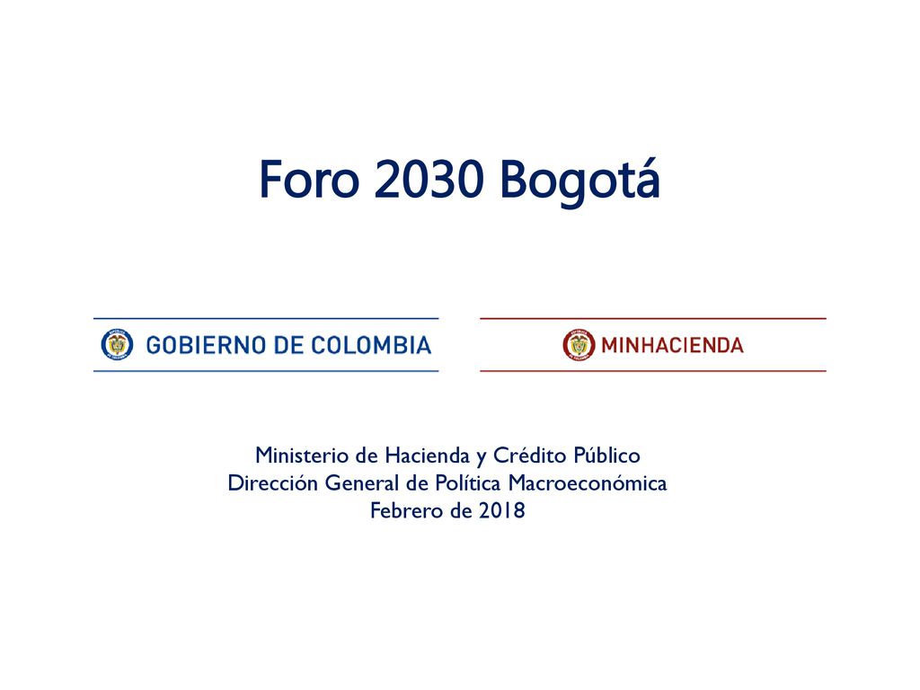 Foro 2030 Bogotá Ministerio de Hacienda y Crédito Público