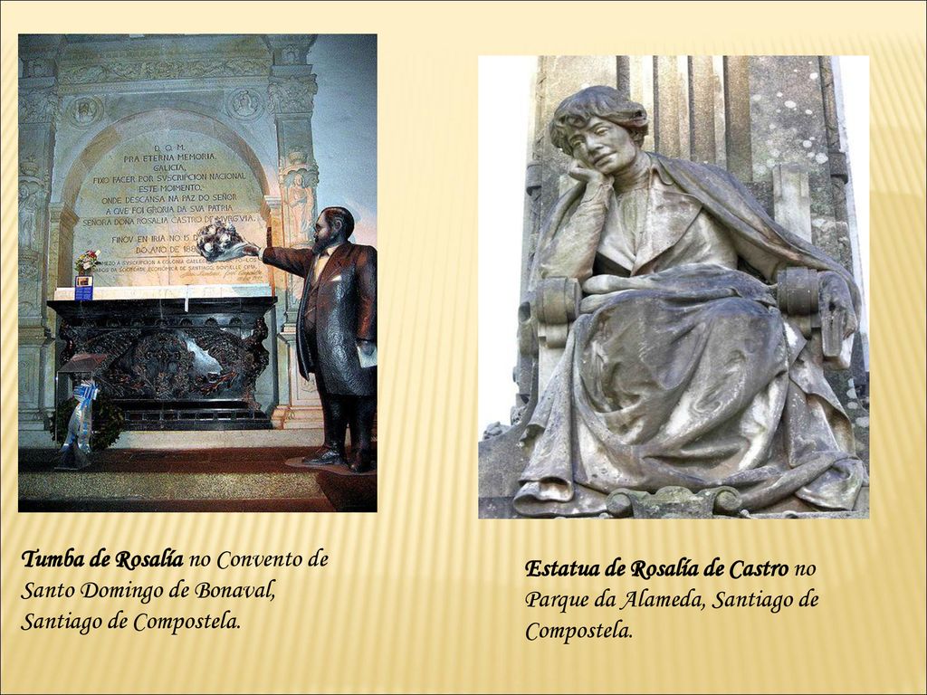 Tumba de Rosalía no Convento de Santo Domingo de Bonaval, Santiago de Compostela.