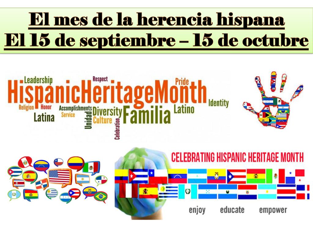 El mes de la herencia hispana El 15 de septiembre – 15 de octubre