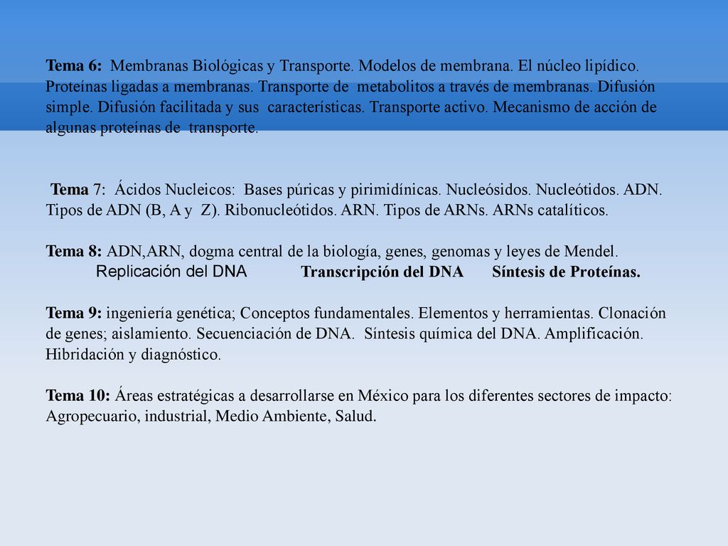 Tema 6: Membranas Biológicas y Transporte. Modelos de membrana