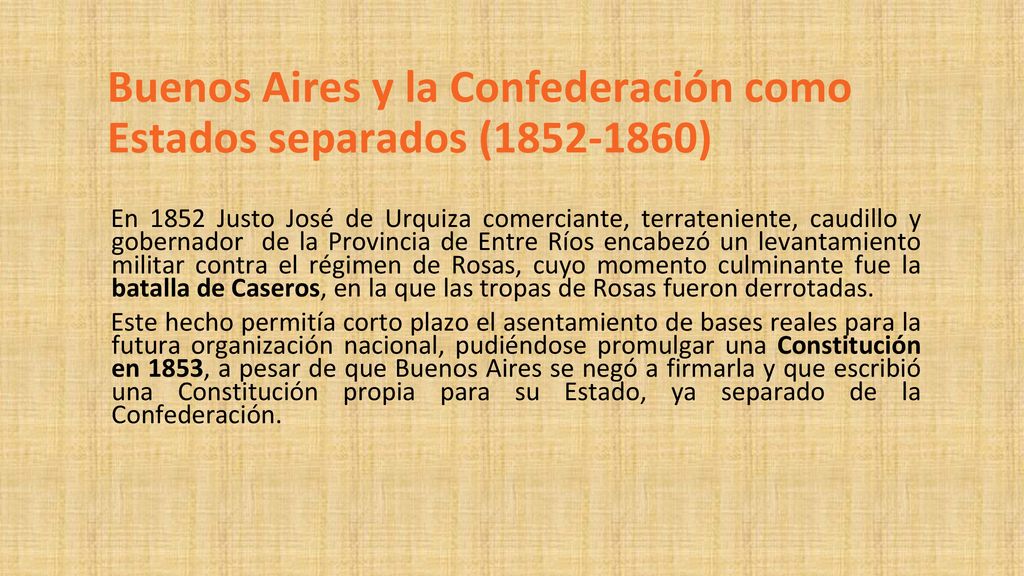 Buenos Aires y la Confederación como Estados separados ( )