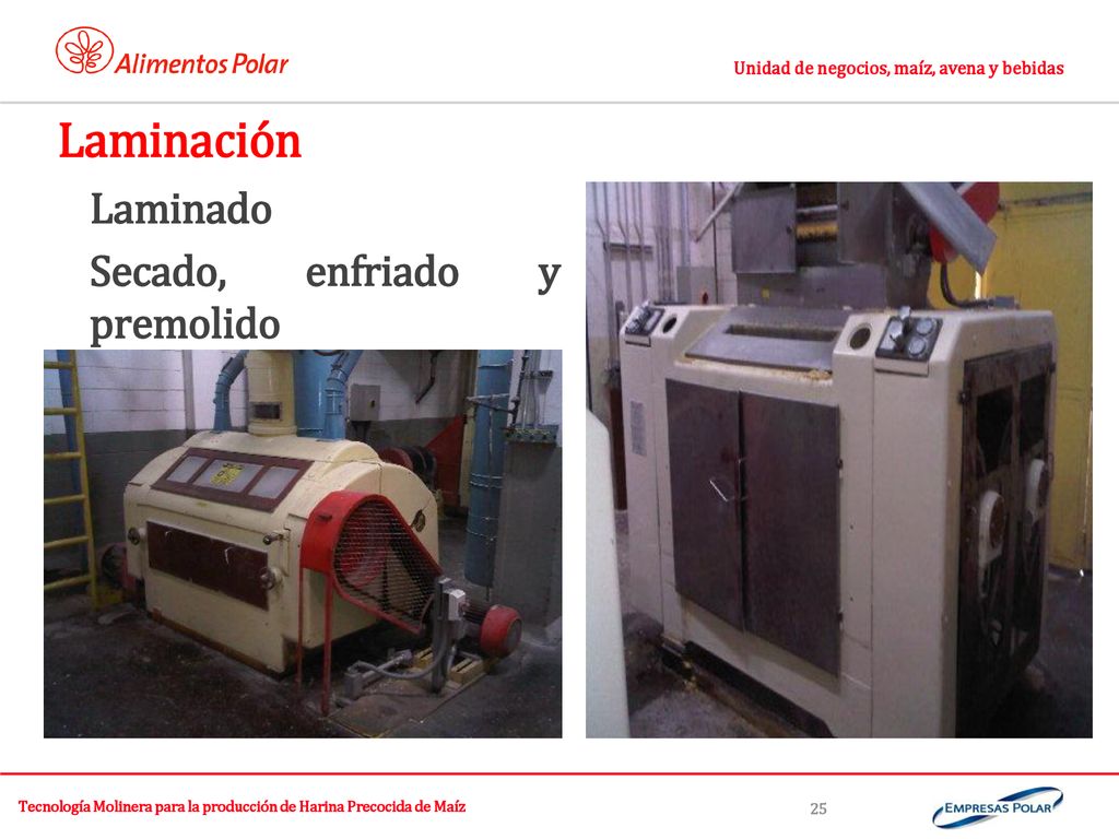 Tecnología Molinera para la producción de Harina Precocida de Maíz