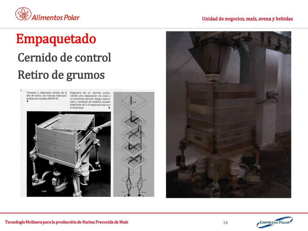 Tecnología Molinera para la producción de Harina Precocida de Maíz