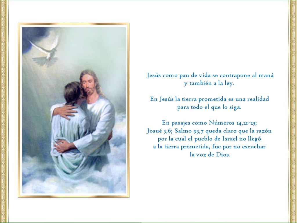 Jesús como pan de vida se contrapone al maná y también a la ley.