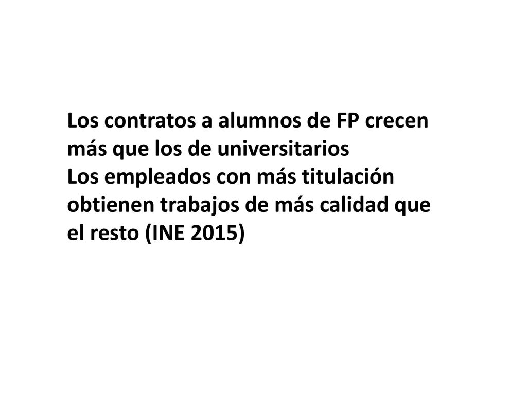 Los contratos a alumnos de FP crecen más que los de universitarios