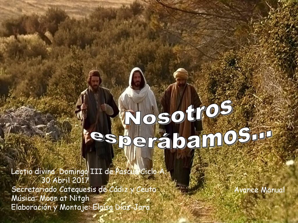 Nosotros esperábamos... Lectio divina Domingo III de Pascua Ciclo A. 30 Abril