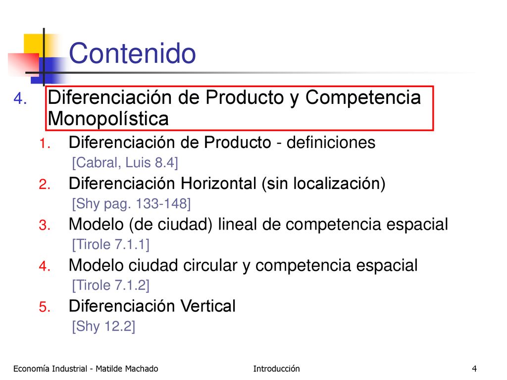 Contenido Diferenciación de Producto y Competencia Monopolística