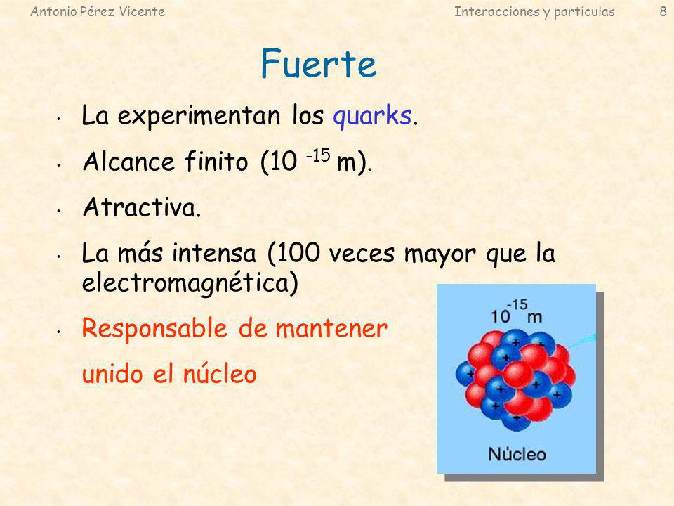 Antonio Pérez Vicente Interacciones y partículas