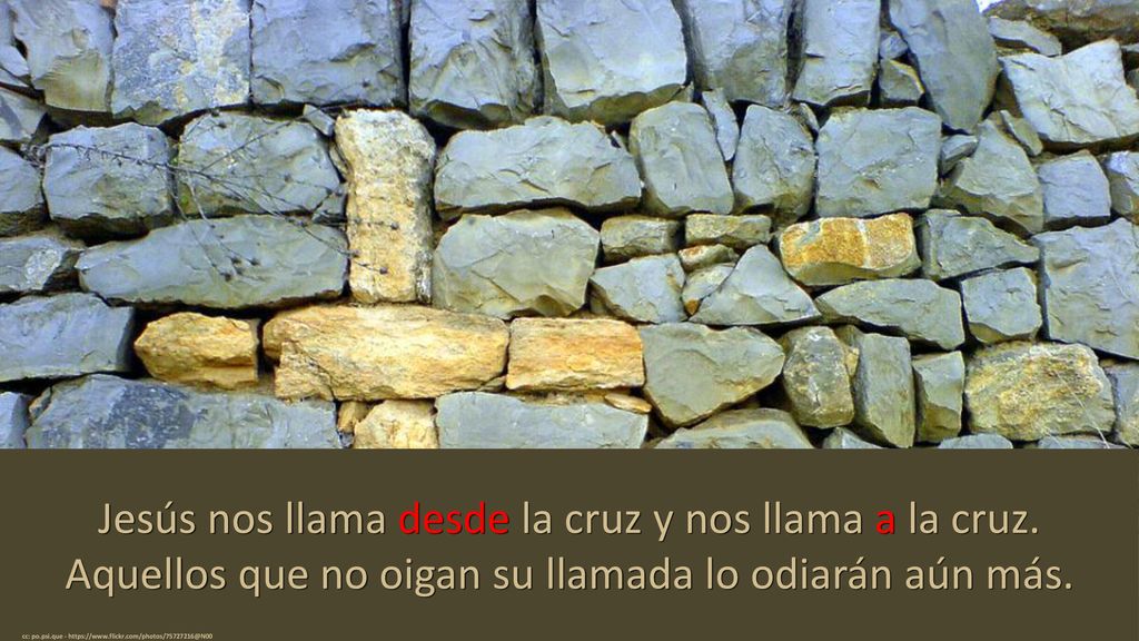 Jesús nos llama desde la cruz y nos llama a la cruz
