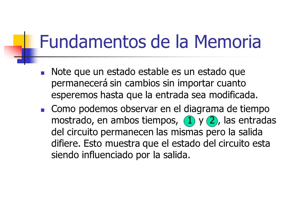 Fundamentos de la Memoria