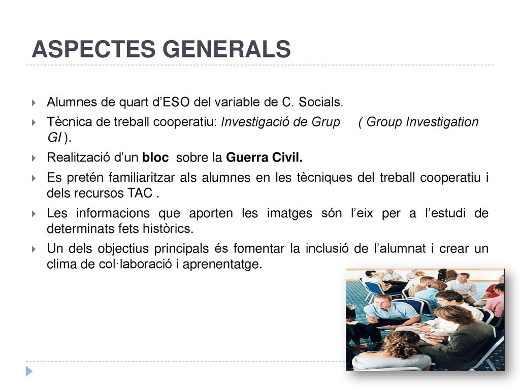 ASPECTES GENERALS Alumnes de quart d’ESO del variable de C. Socials.