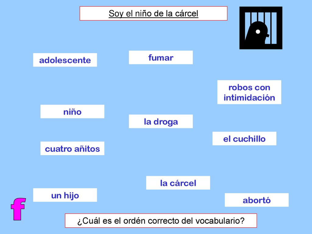 f Soy el niño de la cárcel fumar adolescente robos con intimidación