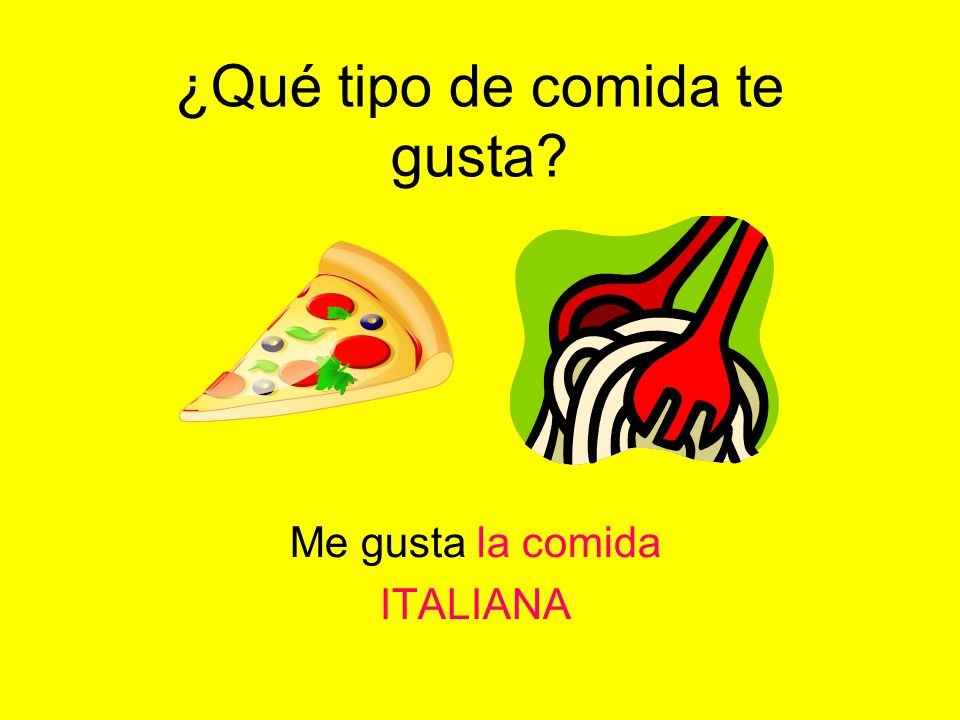 ¿Qué tipo de comida te gusta