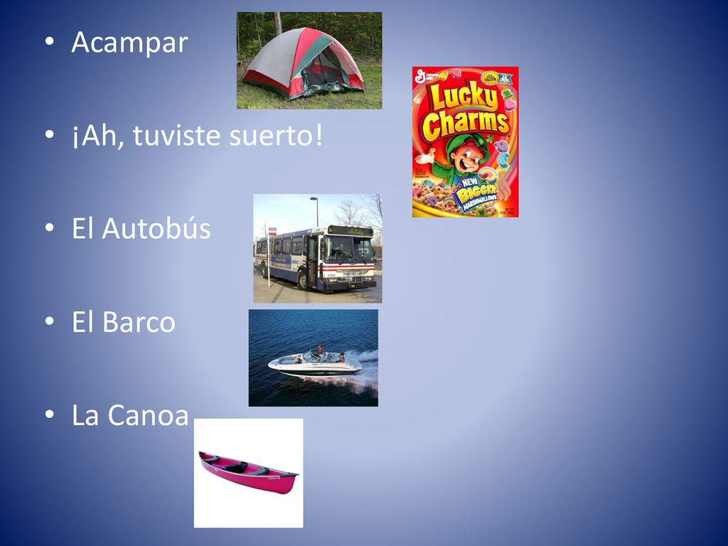 Acampar ¡Ah, tuviste suerto! El Autobús El Barco La Canoa