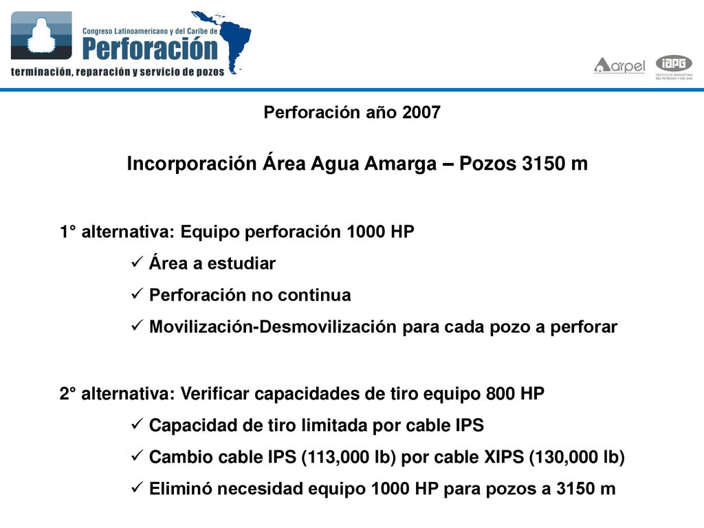 Incorporación Área Agua Amarga – Pozos 3150 m