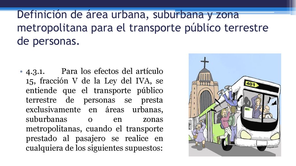 Definición de área urbana, suburbana y zona metropolitana para el transporte público terrestre de personas.