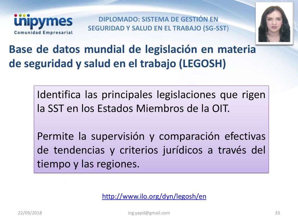 Base de datos mundial de legislación en materia de seguridad y salud en el trabajo (LEGOSH)