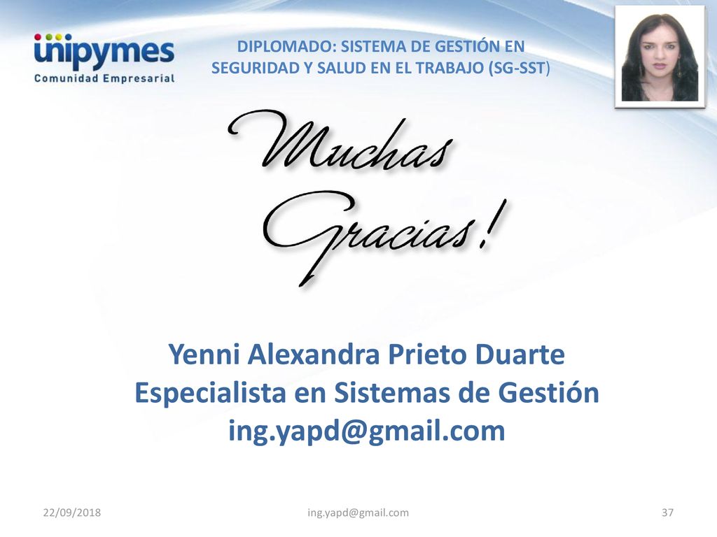 Yenni Alexandra Prieto Duarte Especialista en Sistemas de Gestión
