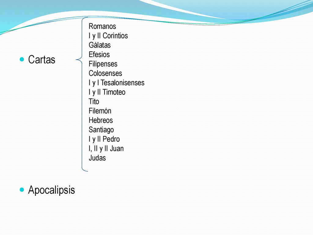 Cartas Apocalipsis Romanos I y II Corintios Gálatas Efesios Filipenses