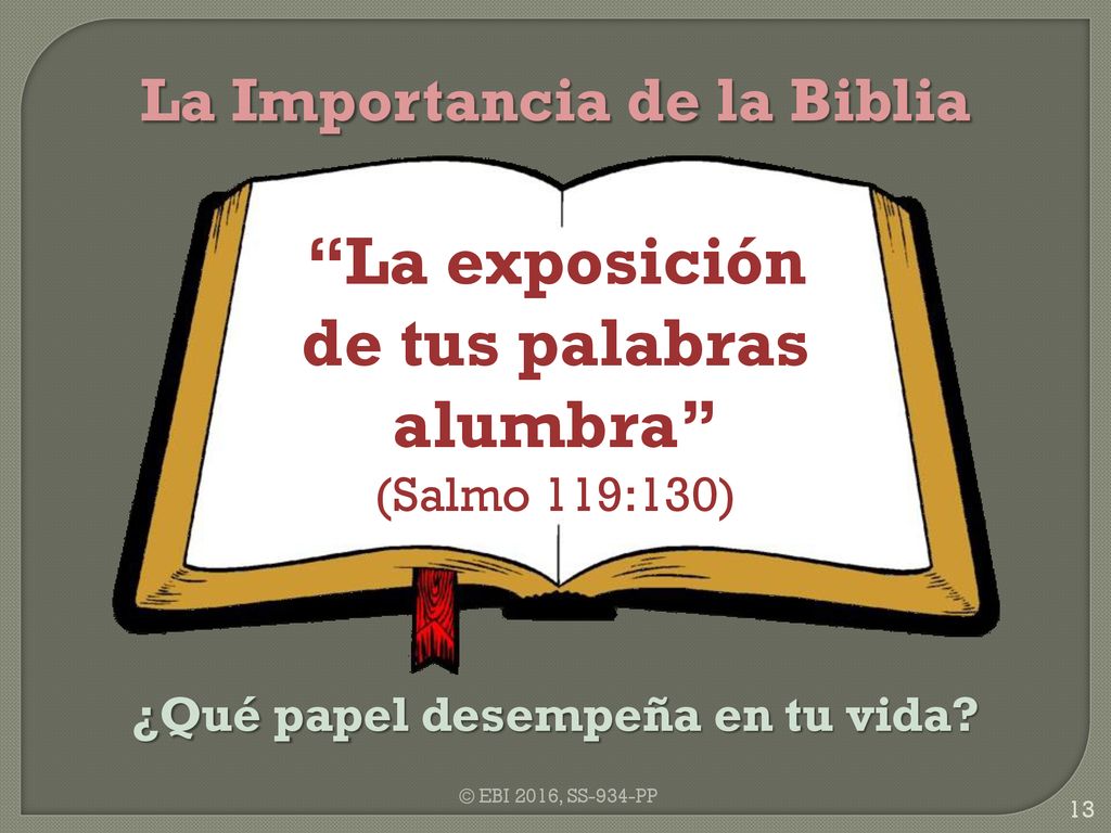 La Importancia de la Biblia ¿Qué papel desempeña en tu vida
