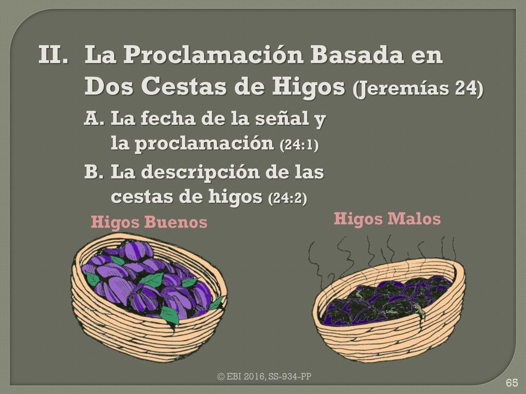 II. La Proclamación Basada en Dos Cestas de Higos (Jeremías 24)