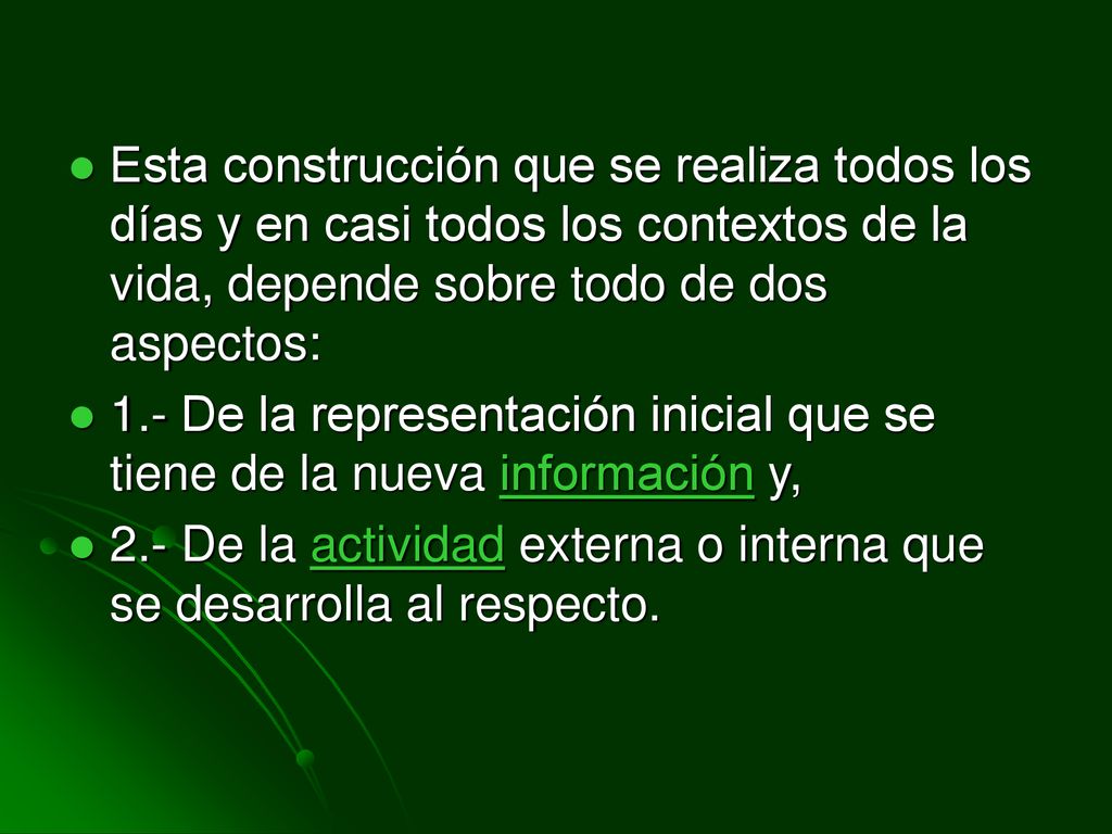 Esta construcción que se realiza todos los días y en casi todos los contextos de la vida, depende sobre todo de dos aspectos: