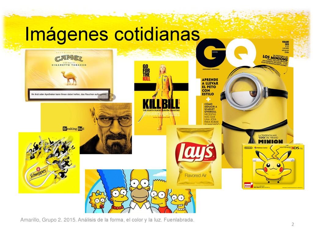 Imágenes cotidianas Amarillo, Grupo Análisis de la forma, el color y la luz. Fuenlabrada.
