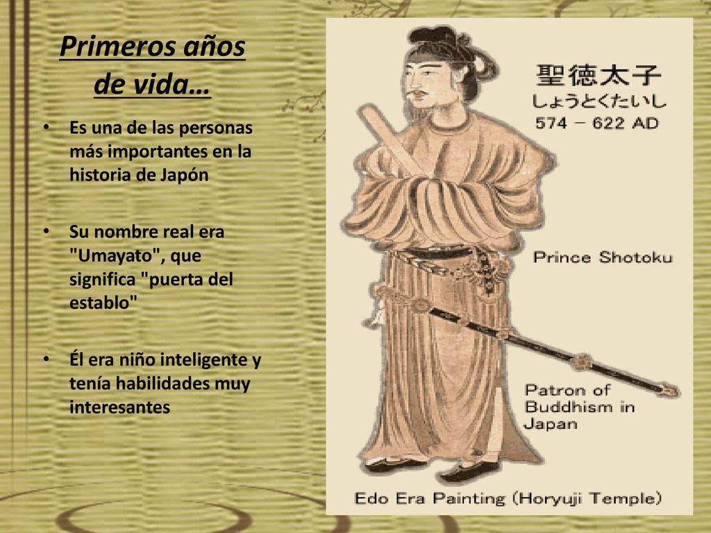 Primeros años de vida… Es una de las personas más importantes en la historia de Japón.