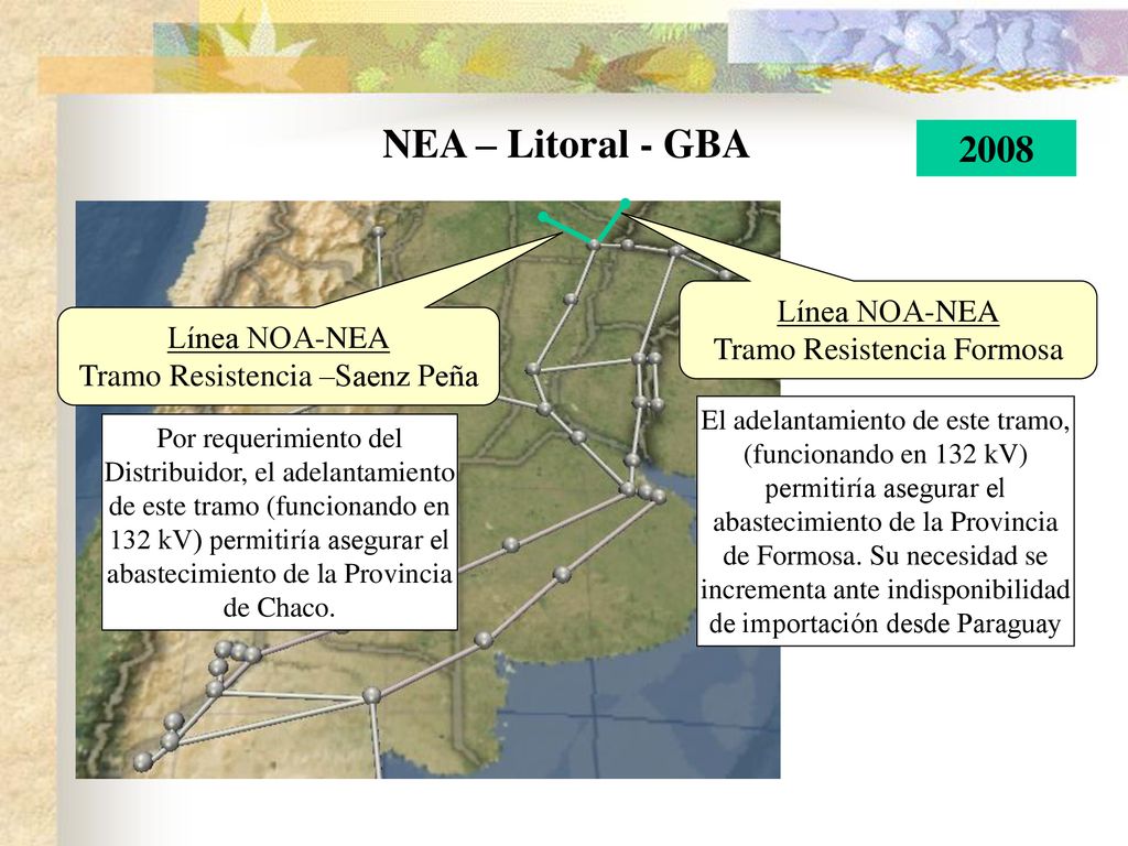NEA – Litoral - GBA 2008 Línea NOA-NEA Tramo Resistencia Formosa