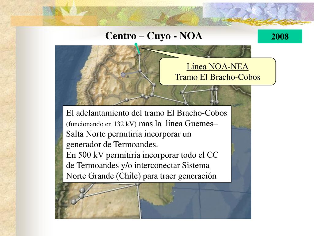 Centro – Cuyo - NOA 2008 Línea NOA-NEA Tramo El Bracho-Cobos