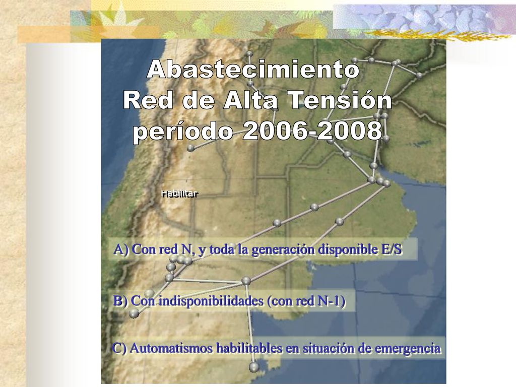 A) Con red N, y toda la generación disponible E/S