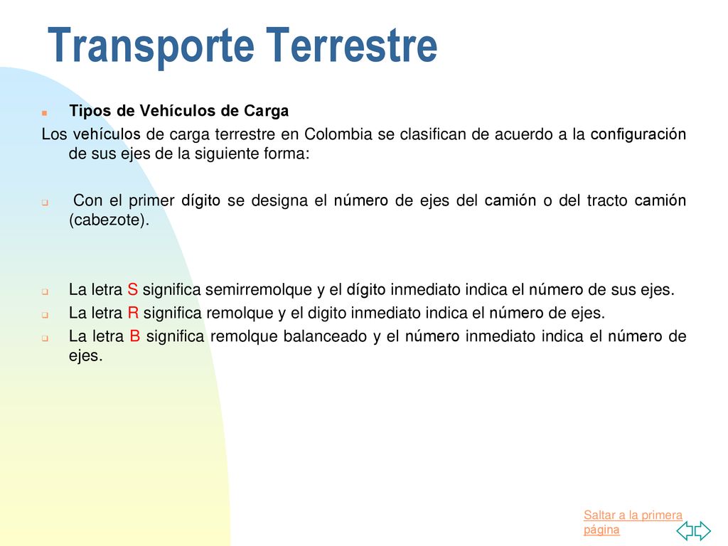 Transporte Terrestre Tipos de Vehículos de Carga