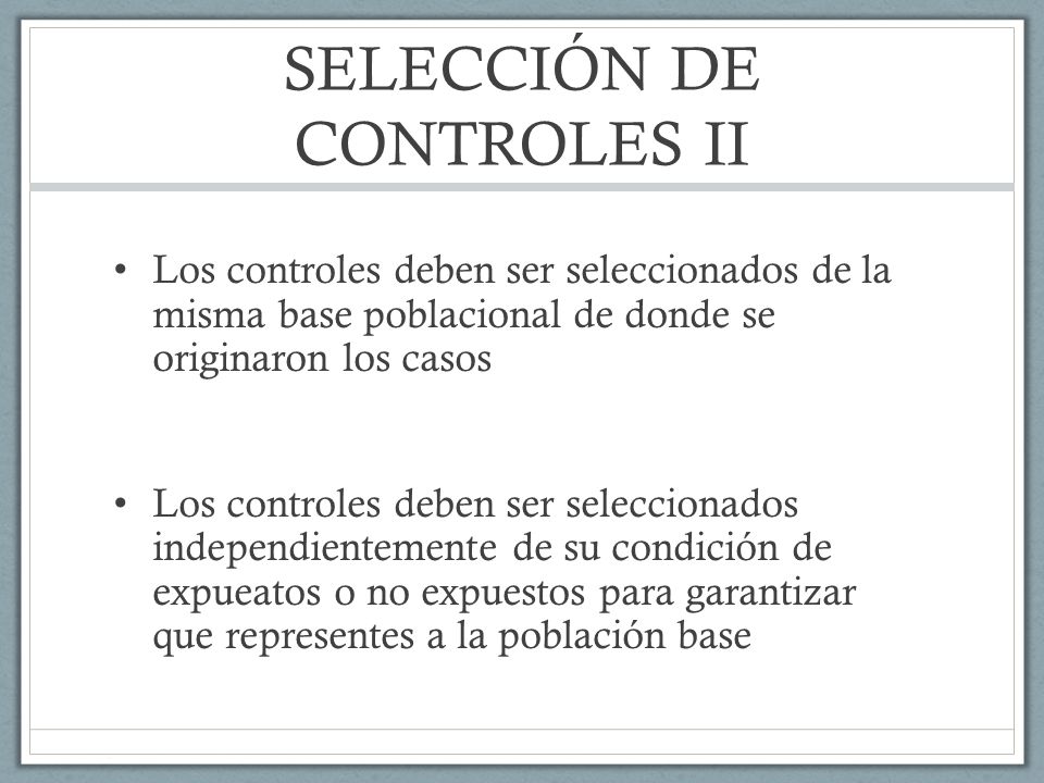 SELECCIÓN DE CONTROLES II