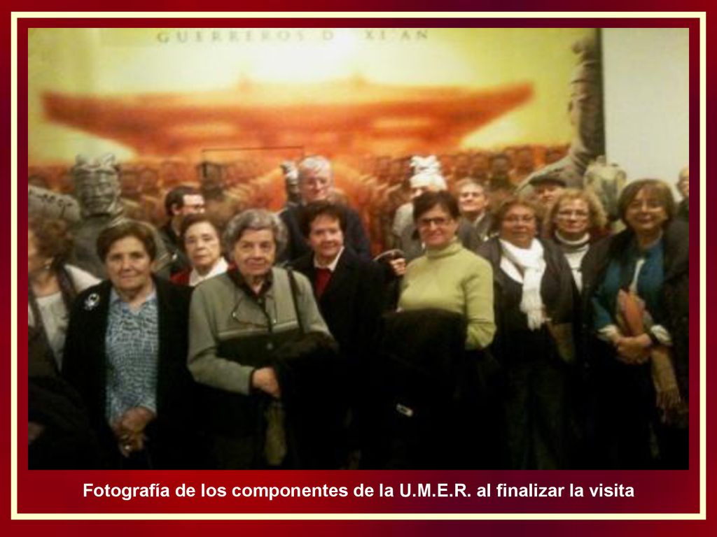 Fotografía de los componentes de la U.M.E.R. al finalizar la visita