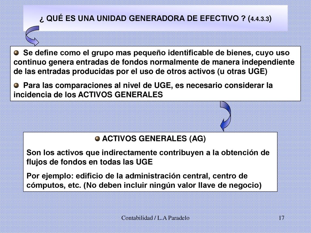 ¿ QUÉ ES UNA UNIDAD GENERADORA DE EFECTIVO ( )