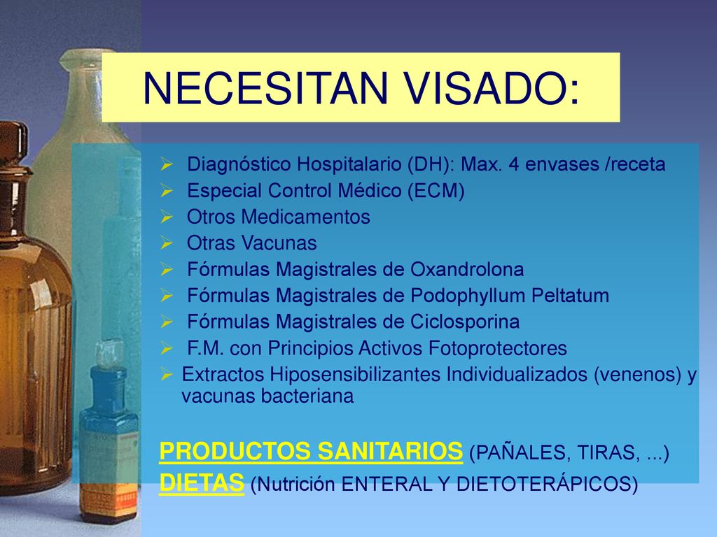NECESITAN VISADO: PRODUCTOS SANITARIOS (PAÑALES, TIRAS, ...)