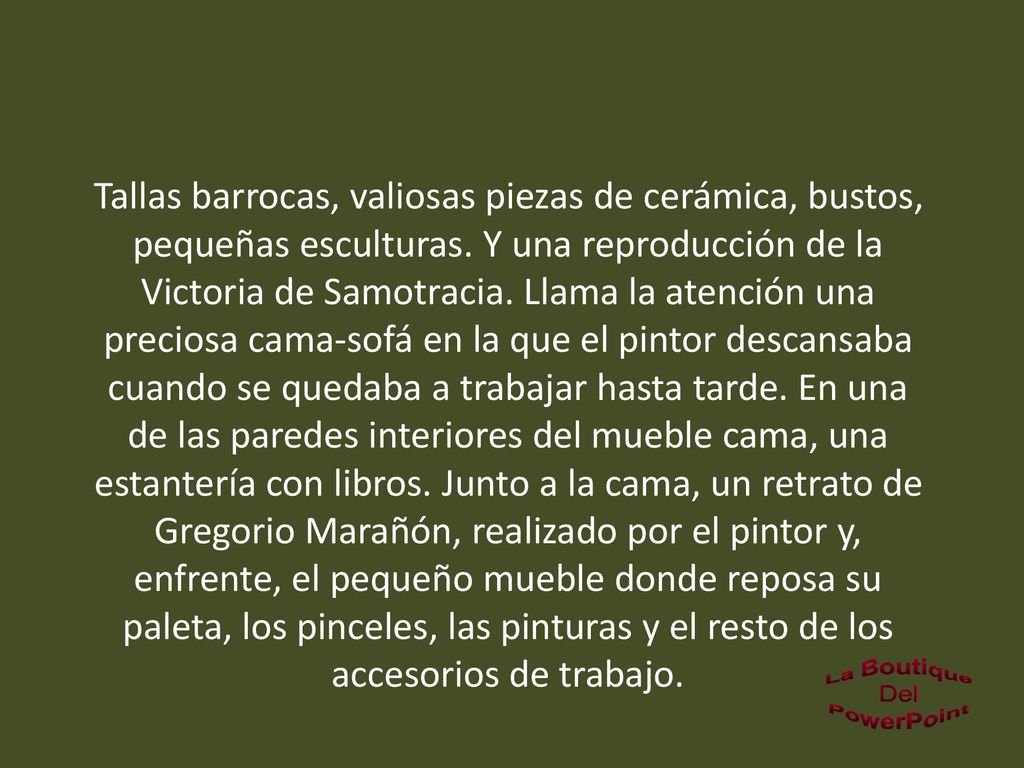 Tallas barrocas, valiosas piezas de cerámica, bustos, pequeñas esculturas.
