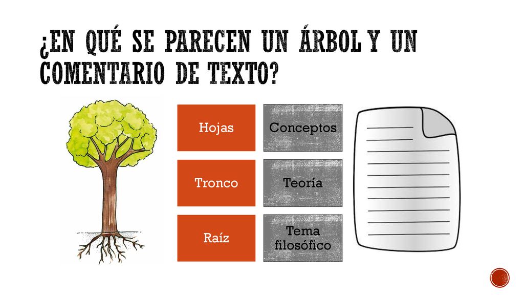 ¿en qué se parecen un árbol y un comentario de texto