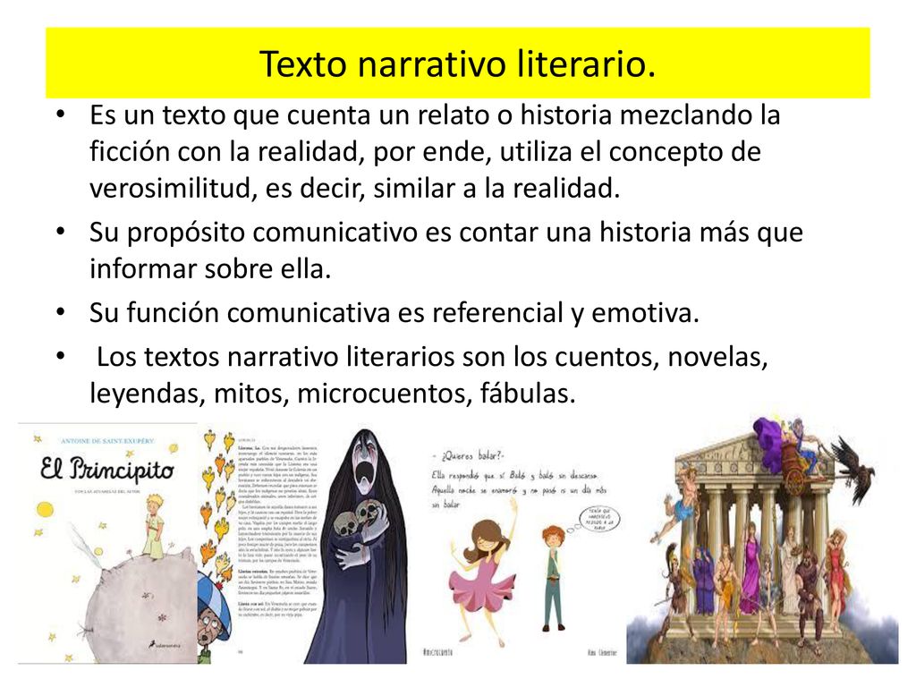 Textos narrativo literario. - ppt descargar