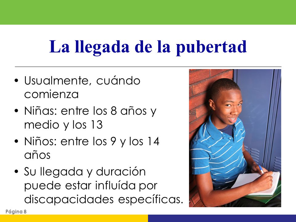 La llegada de la pubertad