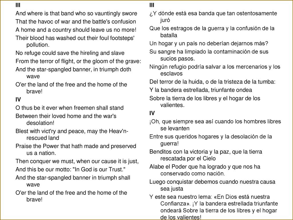 III And where is that band who so vauntingly swore. That the havoc of war and the battle s confusion.