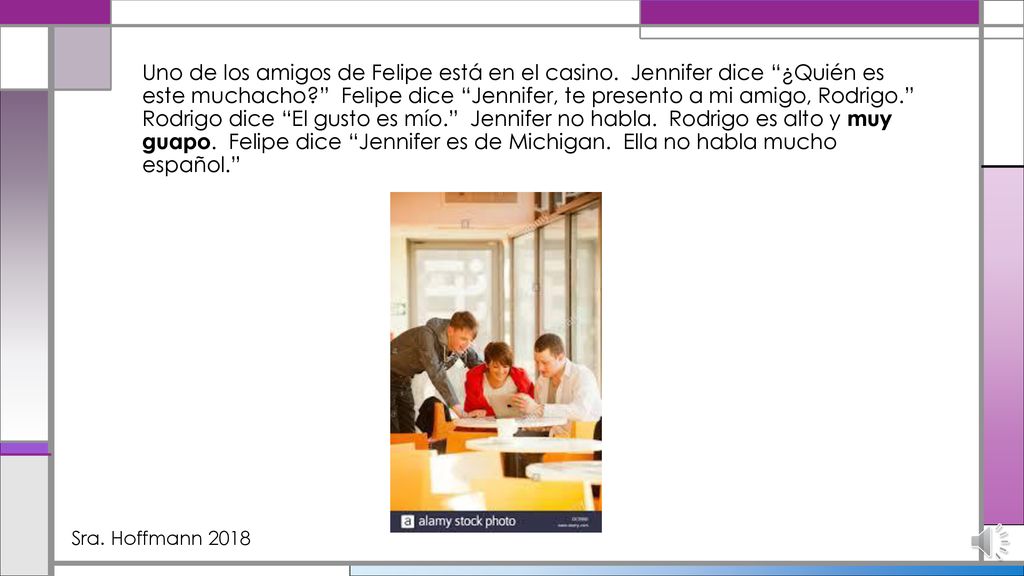 Uno de los amigos de Felipe está en el casino