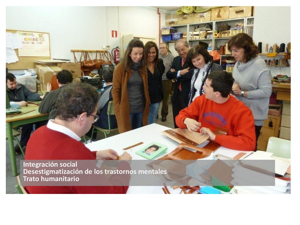Integración social Desestigmatización de los trastornos mentales Trato humanitario