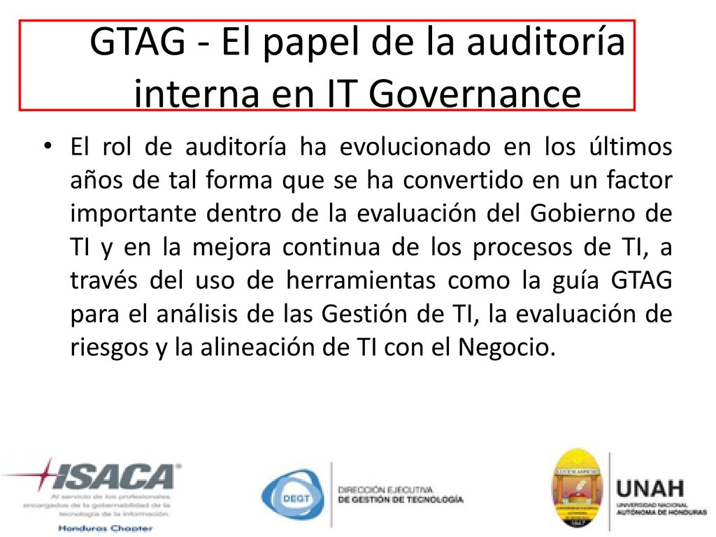 GTAG - El papel de la auditoría interna en IT Governance
