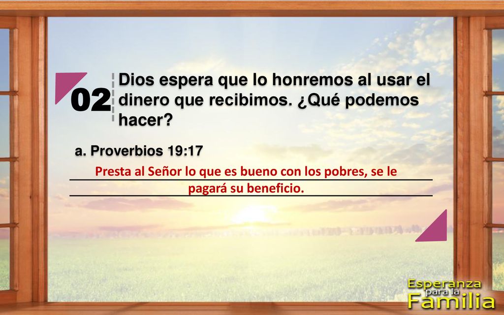 Dios espera que lo honremos al usar el dinero que recibimos