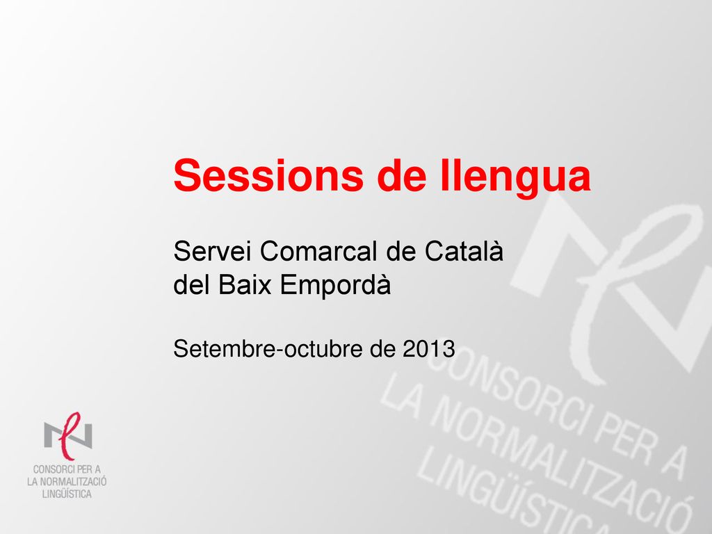 Sessions de llengua Servei Comarcal de Català del Baix Empordà